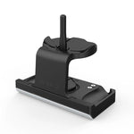 Meta Quest 3ヘッドセット充電ベース きらめきライト付きVRグリップ充電スタンド, ホワイト, ブラック