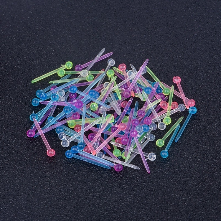 10個入り/パックプラスチックイヤースタッドイヤーナーチャースティック使い捨てイヤーピンイヤリング、イヤースティックブラック、イヤースティック透明、イヤースティックカラフル、マッチヘッドカラフル