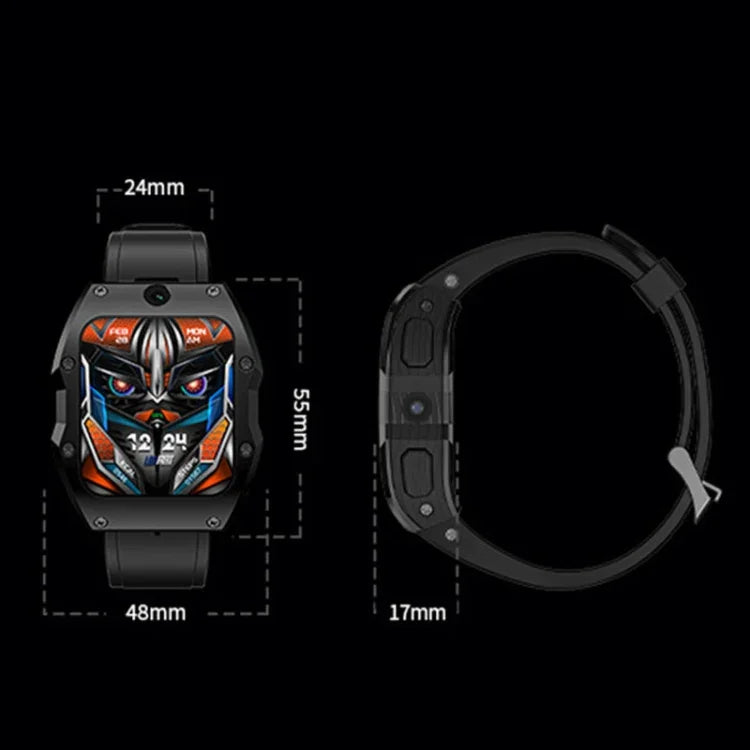 LOKMAT Appllp 3 Max 2.02インチ プラグカード 4G通話防水スポーツスマートウォッチ SOS機能付き
