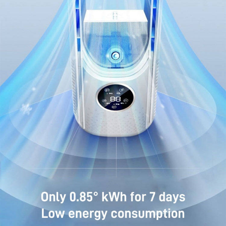 デスク用羽根なし加湿電動ファン 六段階調節 LEDライト付きタイマー機能