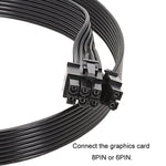 Corsair用 18AWGフラットケーブル 電源モジュールケーブル グラフィックスカードモジュールケーブル 8ピンから8ピン 6+2、50cm Corsair用、60cm Corsair用