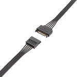電源 SATA 15ピン オス・メス延長ケーブル 耐久性ハードディスクドライブ電源接続ケーブル、30cm 15ピン、60cm 15ピン