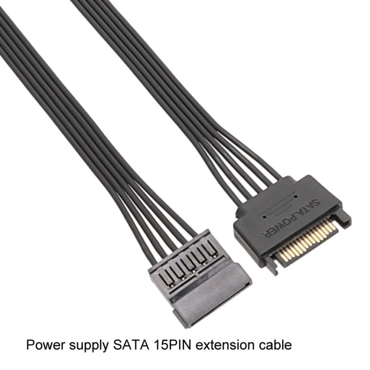 電源 SATA 15ピン オス・メス延長ケーブル 耐久性ハードディスクドライブ電源接続ケーブル、30cm 15ピン、60cm 15ピン