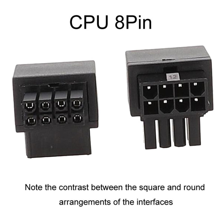 マザーボード CPU 8ピン電源ステアリングコネクターインターフェース ステアリングヘッダー 90度アダプター、正曲げAタイプ、逆曲線Bタイプ