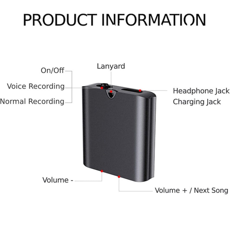 Q63 HDノイズキャンセリング磁気ボイスレコーダー ポータブルインテリジェント音声起動録音ペン、8GB、32GB
