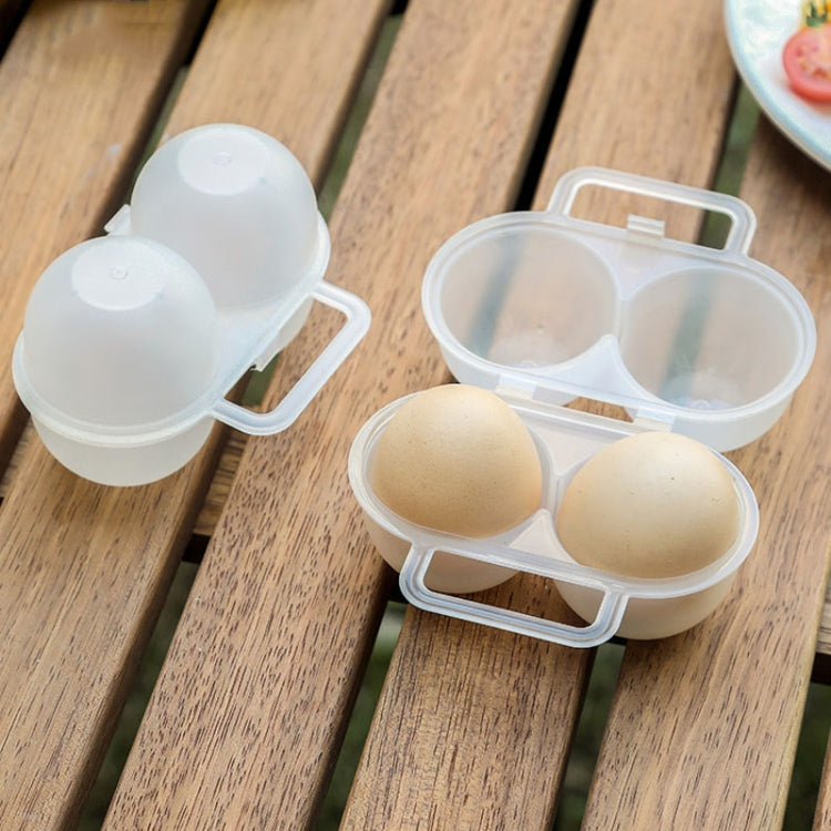 アウトドア用ポータブル2コンパートメント卵トレイ 小型卵収納および保護ケース