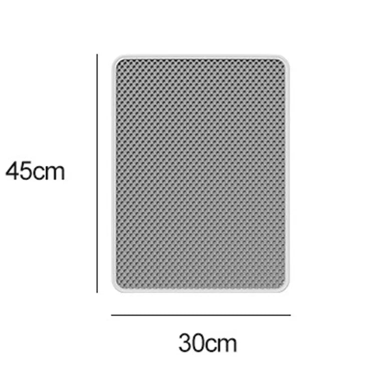ろ過および飛び散り防止猫砂マット ペット用二重層EVAベッドパッド、45 x 30cm