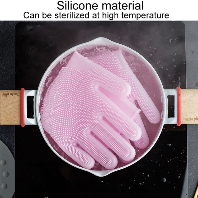 キッチン用シリコーン食器洗い手袋 男女兼用 家事用掃除ミット 160g