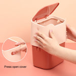 プッシュ式デスクトップ小型ゴミ箱 臭い遮断ペット用トイレトレイ 17.8 x 13 x 13.5cm