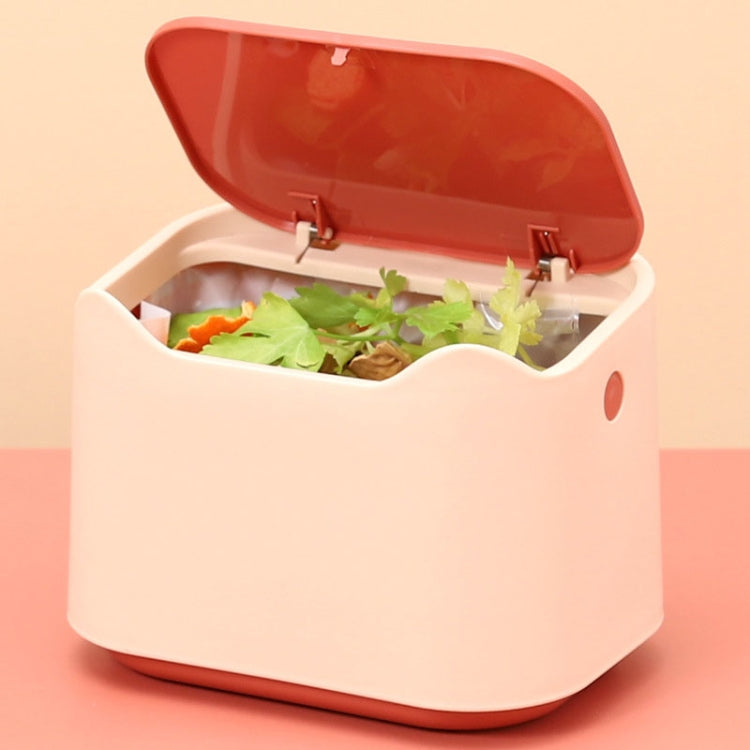 プッシュ式デスクトップ小型ゴミ箱 臭い遮断ペット用トイレトレイ 17.8 x 13 x 13.5cm