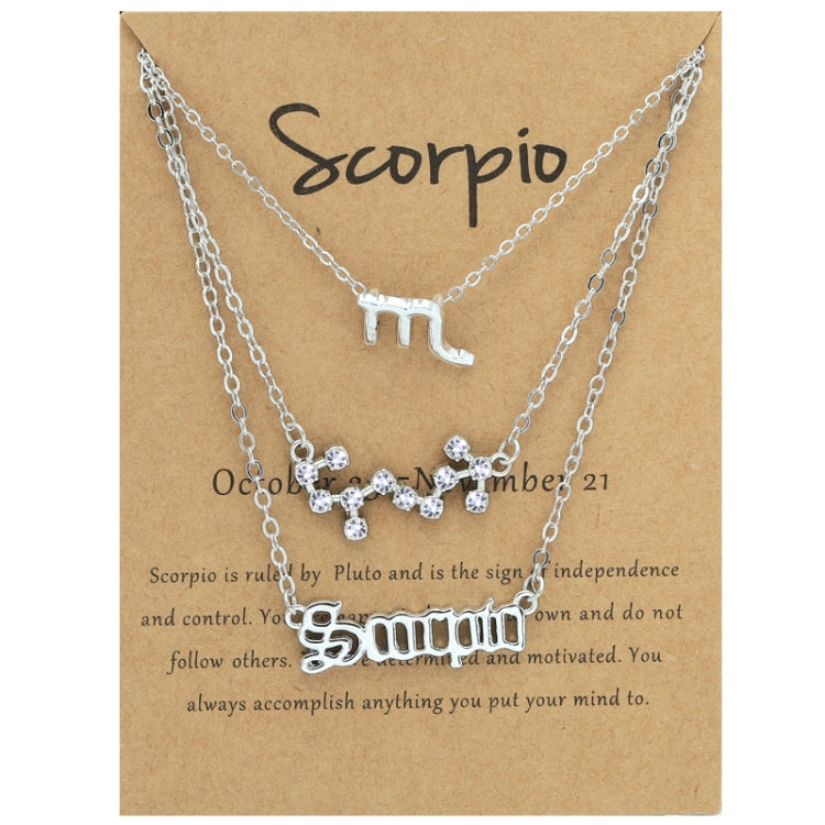 3 In 1 12 Zodiac Signs Necklace Set Retro Alphabet Symbols With Diamonds Jewelry Set, Scorpion Golden, Sagittarius Golden, Capricorn Golden, Taurus Golden, Pisces Golden, Leo Golden, Libra Golden, Cancer Golden, Aquarius Golden, Virgo Golden, Aries Gol...