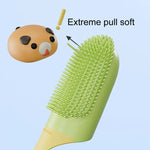 Pets Finger Toothbrush With Handle Dogs And Cats Oral Cleaning Tools