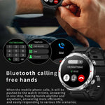 T30 1.6インチ アウトドアスポーツ防水スマート音楽 Bluetooth通話ウォッチ、ブラック、ダークグリーン、ブラックスチール+シリコン、ブラックネット+シリコン