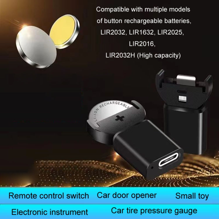 Key Toys LIR2032 充電式ボタン電池充電器、X21 ブラック