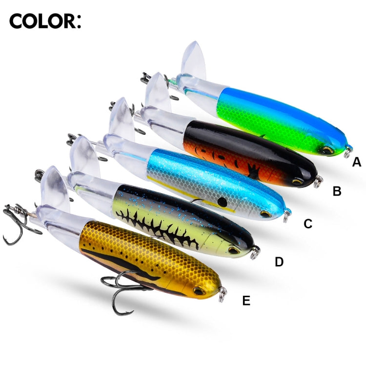PROBEROS DW601 360度回転プロペラルアー トップウォーター テザー付きトラクター 浮く偽魚ベイト、10.5cm/13.5g、11.5cm/16.5g、14.5cm/32.5g