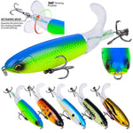 PROBEROS DW601 360度回転プロペラルアー トップウォーター テザー付きトラクター 浮く偽魚ベイト、10.5cm/13.5g、11.5cm/16.5g、14.5cm/32.5g