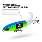 PROBEROS DW601 360度回転プロペラルアー トップウォーター テザー付きトラクター 浮く偽魚ベイト、10.5cm/13.5g、11.5cm/16.5g、14.5cm/32.5g