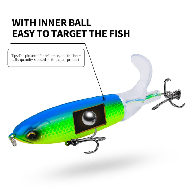 PROBEROS DW601 360度回転プロペラルアー トップウォーター テザー付きトラクター 浮く偽魚ベイト、10.5cm/13.5g、11.5cm/16.5g、14.5cm/32.5g