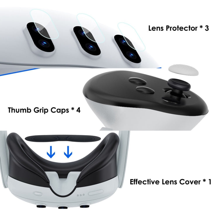 Meta Quest 3用PC保護シェル 7-in-1（グリッター透明）、7-in-1（グリッター透明ブルー）、7-in-1（グリッター透明レッド）、シングルシェル（グリッター透明）、シングルシェル（グリッター透明ブルー）、シングルシェル（グリッター透明レッド）