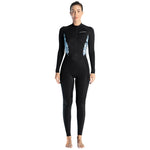 DIVE & SAIL レディース夏用薄手ウェットスーツ 通気性日焼け止め 長袖速乾水着、S、M、L、XL、XXL