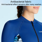DIVE & SAIL レディース夏用薄手ウェットスーツ 通気性日焼け止め 長袖速乾水着、S、M、L、XL、XXL