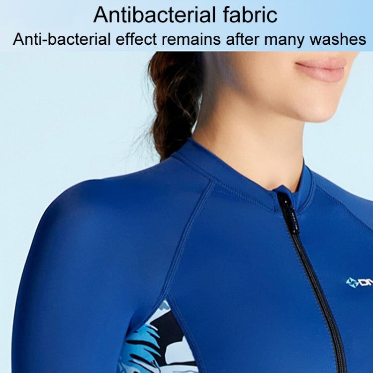 DIVE & SAIL レディース夏用薄手ウェットスーツ 通気性日焼け止め 長袖速乾水着、S、M、L、XL、XXL