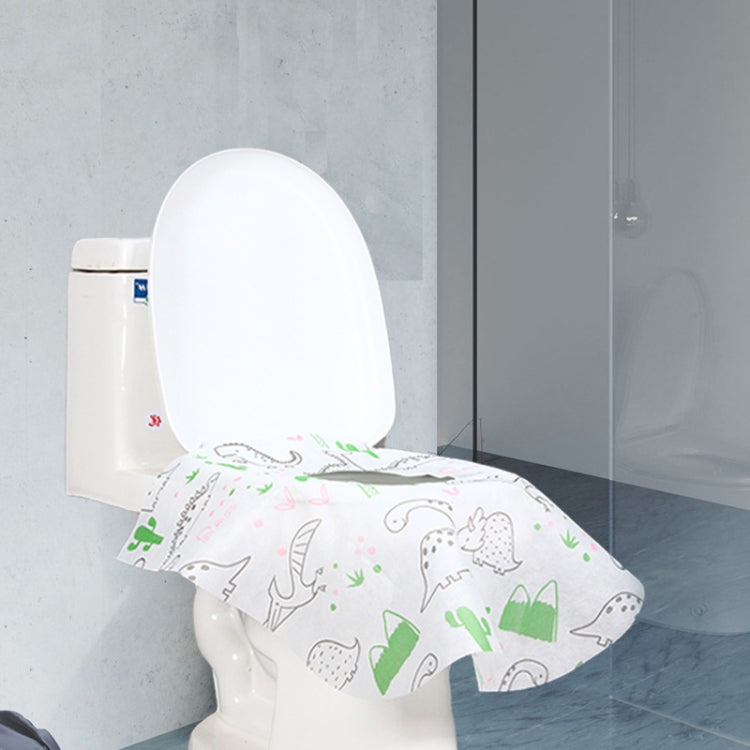 5個使い捨て不織布トイレットパッド携帯用ホテル＆旅行用カートゥーンユニバーサルクッション、恐竜、人魚