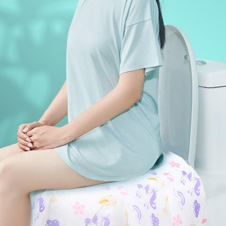 5個使い捨て不織布トイレットパッド携帯用ホテル＆旅行用カートゥーンユニバーサルクッション、恐竜、人魚