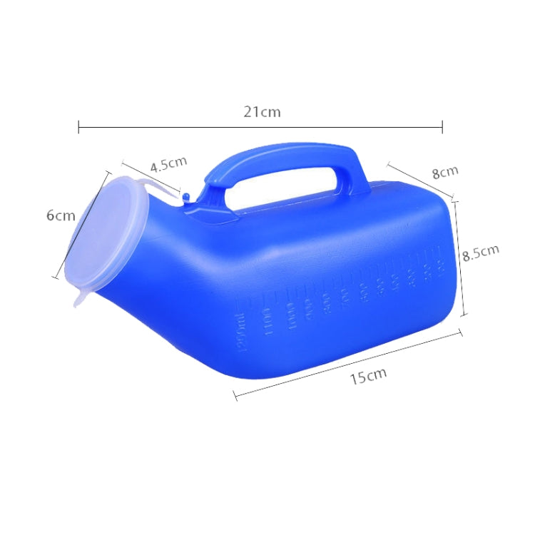 家庭用 メンズ小便器 1200ml プラスチックおまる 蓋付き スムースマウス小便器