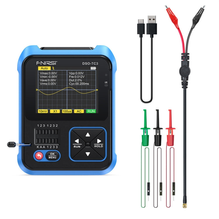 FNIRSI 3イン1 ハンドヘルドデジタルオシロスコープLCRトランジスターテスター、DSO-TC3標準、DSO-TC3アップグレード