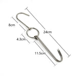 ステンレス製ダブルリングダッククッカーハンガー 屋外バーベキュー用吊りフックスタンド 3センチ小リング23cm、3センチ小ワックスリング24.5cm、3センチ大ワックスリング33cm、3センチ中ワックスリング29cm、4センチ厚手スチール短24cm