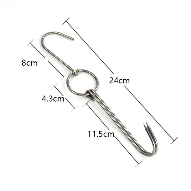 ステンレス製ダブルリングダッククッカーハンガー 屋外バーベキュー用吊りフックスタンド 3センチ小リング23cm、3センチ小ワックスリング24.5cm、3センチ大ワックスリング33cm、3センチ中ワックスリング29cm、4センチ厚手スチール短24cm