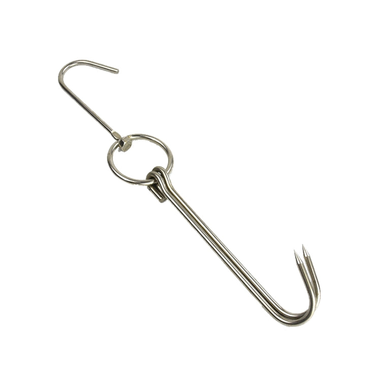 ステンレス製ダブルリングダッククッカーハンガー 屋外バーベキュー用吊りフックスタンド 3センチ小リング23cm、3センチ小ワックスリング24.5cm、3センチ大ワックスリング33cm、3センチ中ワックスリング29cm、4センチ厚手スチール短24cm