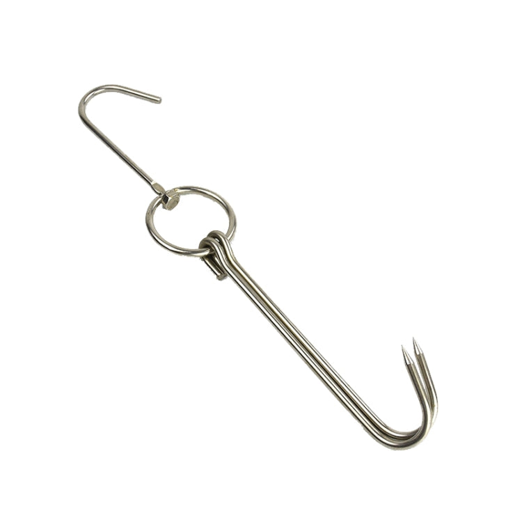 ステンレス製ダブルリングダッククッカーハンガー 屋外バーベキュー用吊りフックスタンド 3センチ小リング23cm、3センチ小ワックスリング24.5cm、3センチ大ワックスリング33cm、3センチ中ワックスリング29cm、4センチ厚手スチール短24cm