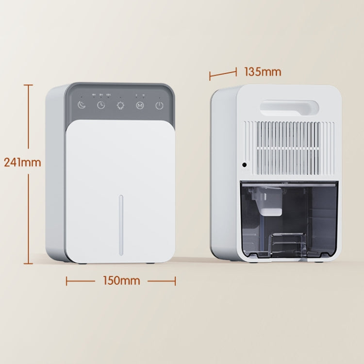 1500ml Semiconductor Dehumidifier with Automatic Defrost Function, Timer, Sleep Mode, EU Plug