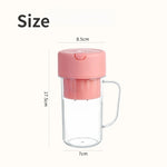 420ml 6枚刃 ストロー付きジュースカップ USB充電式 携帯用フルーツジューサー スムージーメーカー