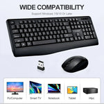 T-WOLF TF-100 2.4G Bluetoothノートパソコンオフィスワイヤレスキーボード＆マウスセット、TF-100（ブラック）
