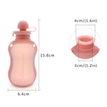 150ml 再利用可能シリコン製ベビーフードパウチ 詰め替え可能しぼり出し保存容器, 150ml ブルー, 150ml ピンク, 150ml ベージュ