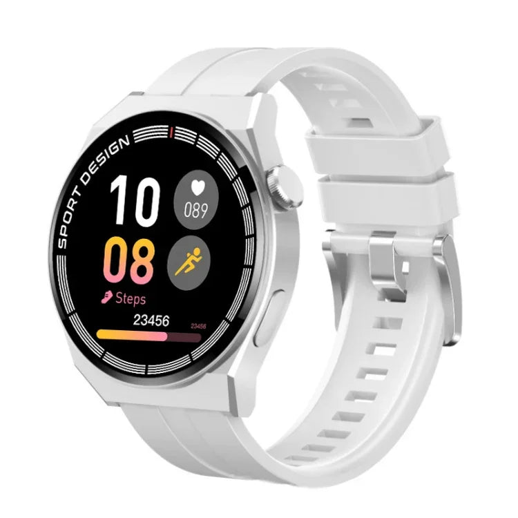 GT3Pro 1.28インチ ヘルスモニタリング Bluetooth通話 スマートウォッチ NFC対応、ブラックシリコン、シルバーシリコン、ブラックレザー、ブラウンレザー、ブラックスチール、シルバースチール、ブラック三連スチール、シルバー三連スチール