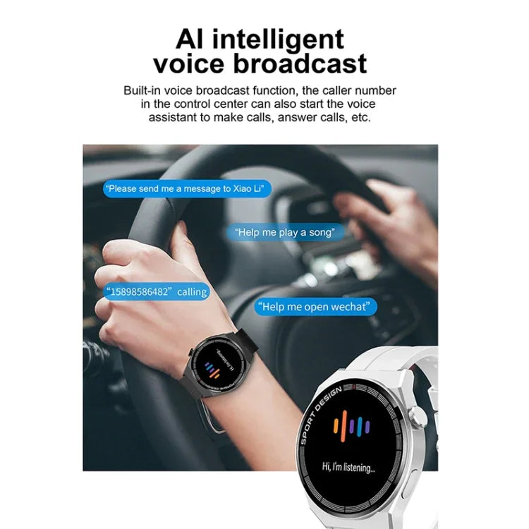 GT3Pro 1.28インチ ヘルスモニタリング Bluetooth通話 スマートウォッチ NFC対応、ブラックシリコン、シルバーシリコン、ブラックレザー、ブラウンレザー、ブラックスチール、シルバースチール、ブラック三連スチール、シルバー三連スチール