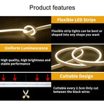 LIXINCORDA 2m 5V USBタッチコントロールLEDライトストリップ フレキシブルネオンシリコーンソフトストリップ、USBタッチコントロール（ピンク）、USBタッチコントロール（暖白色）、USBタッチコントロール（ブルー）