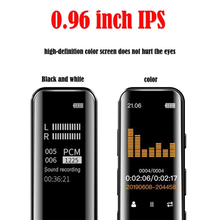 G1 0.96インチ IPS カラー画面 HDスマートミニノイズリダクションタイマー録音機、8GB、16GB、32GB