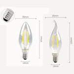 C35 Constant Current Flicker-free LED Highlight Retro Chandelier Lights, Sharp Bulbs E14-2W, Sharp Bulbs E14-4W, Sharp Bulbs E14-6W, Wax Tail E14-2W, Wax Tail E14-4W, Wax Tail E14-6W