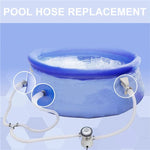 For Intex Swimming Pool Filter Pump Replacement, 1 Hose 2 Clamps, 2 Hoses 4 Clamps, 1 Hose 2 Clamps Blue, 2 Hoses 4 Clamps Blue