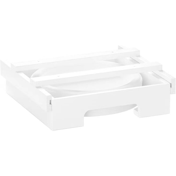 9インチ紙皿ディスペンサー アンダーキャビネット用竹皿ホルダー キッチン収納ラック 24 x 26.5 x 6.5cm