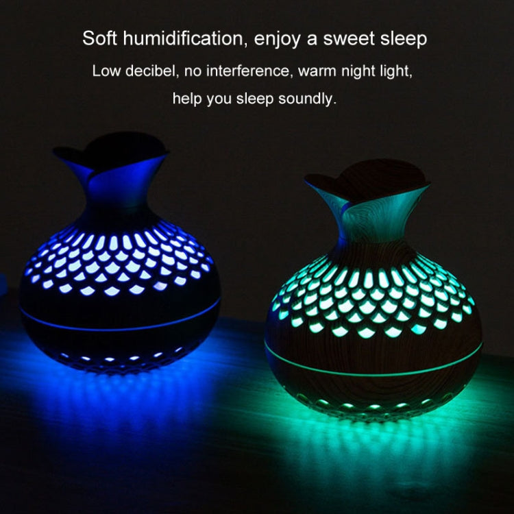 LEDライト アロマディフューザー 家庭用小型花瓶 静音加湿器 アロマディフューザー 2イン1