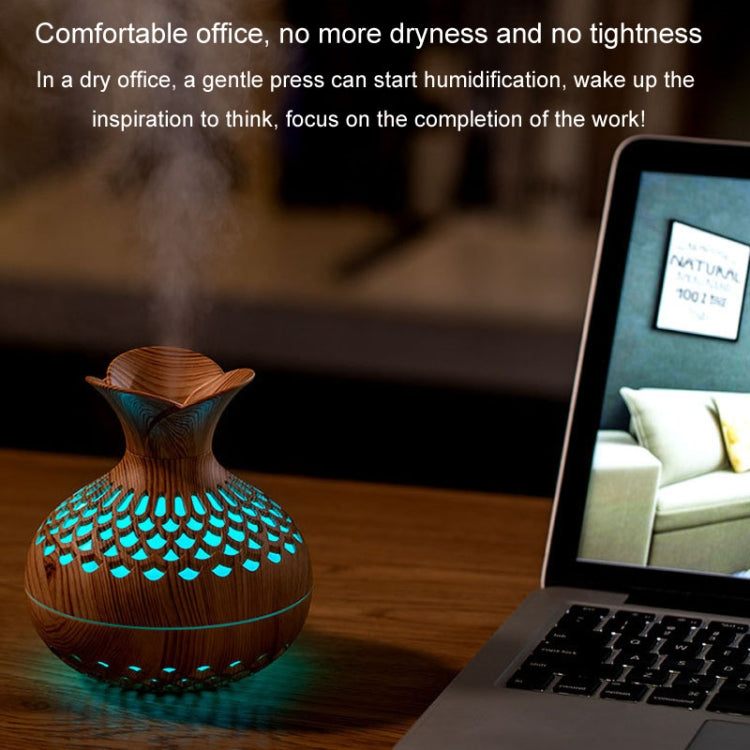 LEDライト アロマディフューザー 家庭用小型花瓶 静音加湿器 アロマディフューザー 2イン1