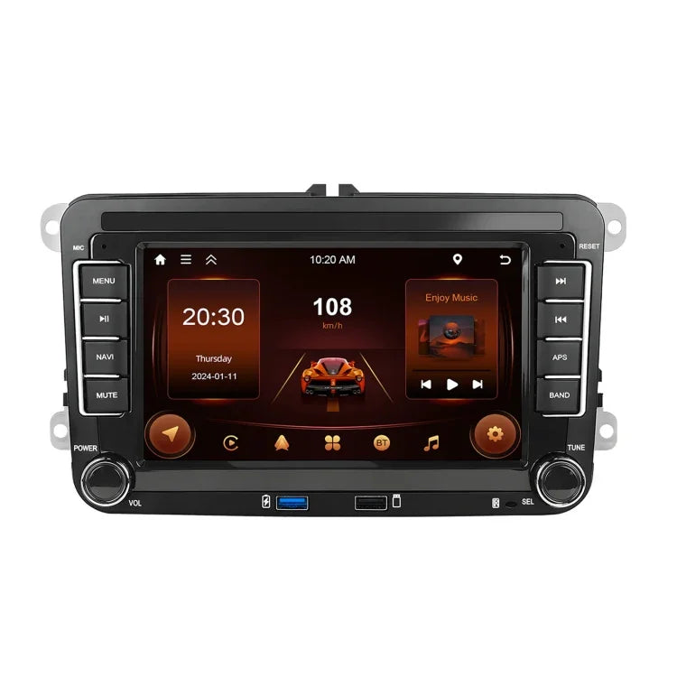 フォルクスワーゲン/シュコダ用 2+64G プレーヤー 大画面 CarPlay Androidナビ 逆走カメラ一体型機、2+64G