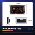 フォルクスワーゲン/シュコダ用 2+64G プレーヤー 大画面 CarPlay Androidナビ 逆走カメラ一体型機、2+64G