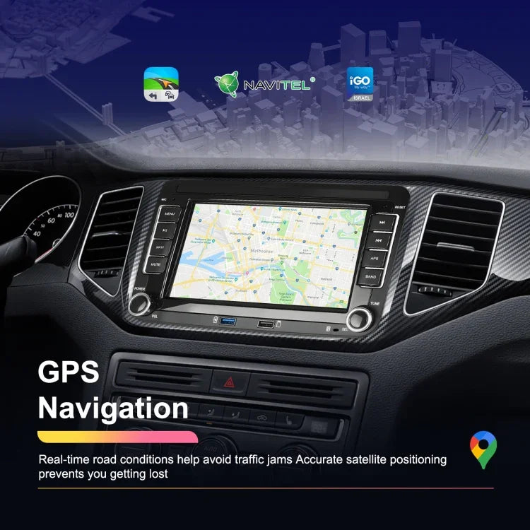 フォルクスワーゲン/シュコダ用 2+64G プレーヤー 大画面 CarPlay Androidナビ 逆走カメラ一体型機、2+64G